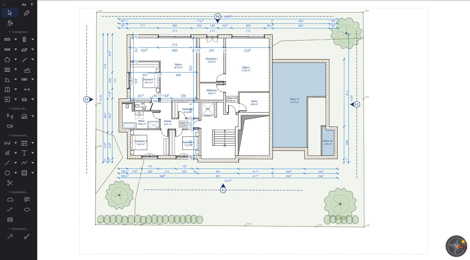 Le plan d'une résidence redessiné dans Construire